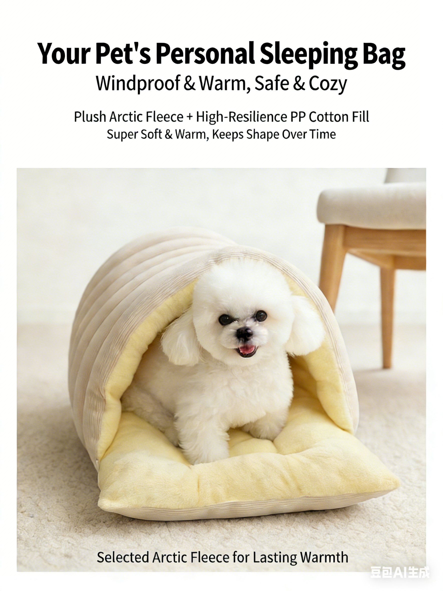 Cozy Winter Cat House - Semi-Enclosed Warm Pet Bed with Removable & Washable Cover