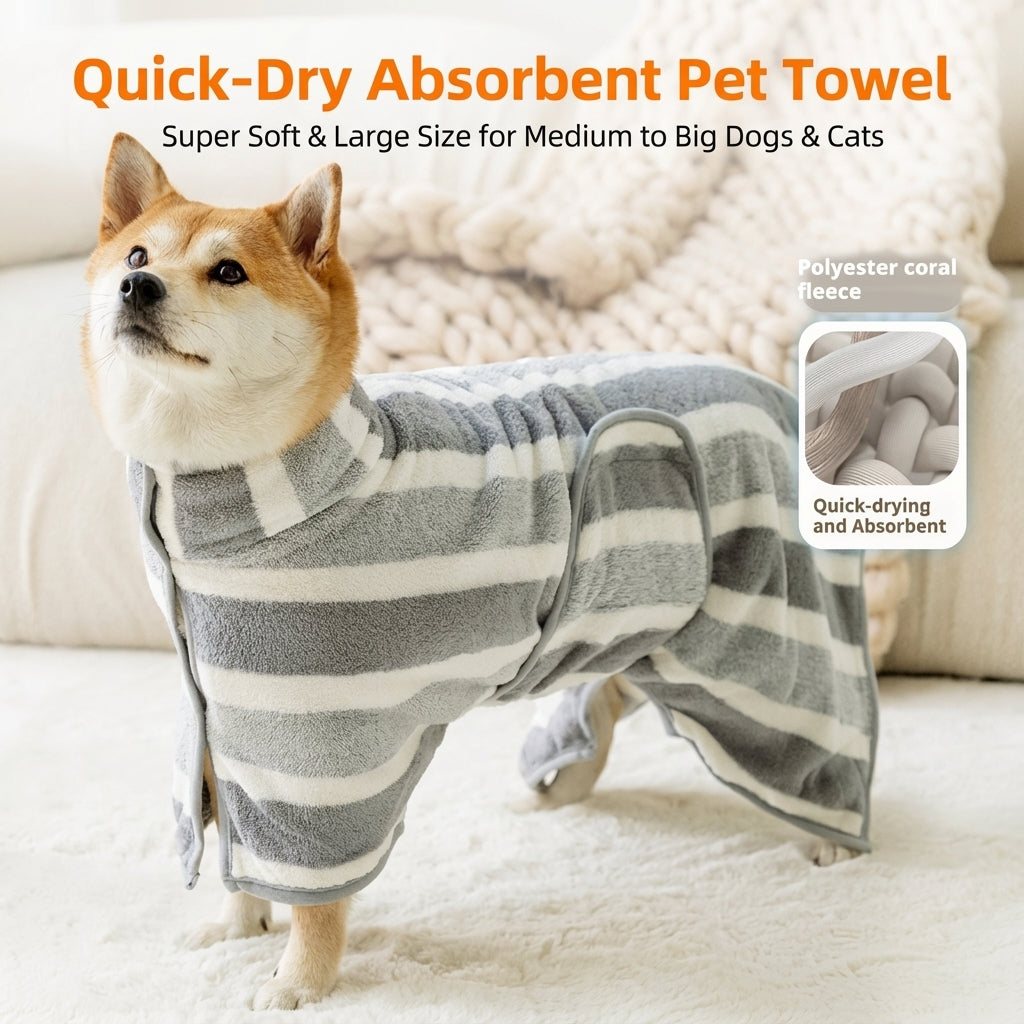 Autumn Winter Pet Bathrobe -