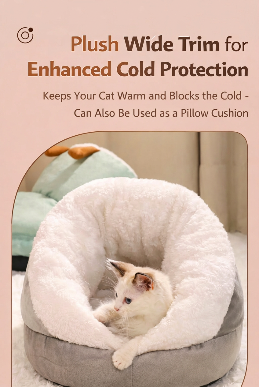 Soft & Cute Slipper Bed - Let your pet disappear into cloud-like, fleece-lined warmth all winter long