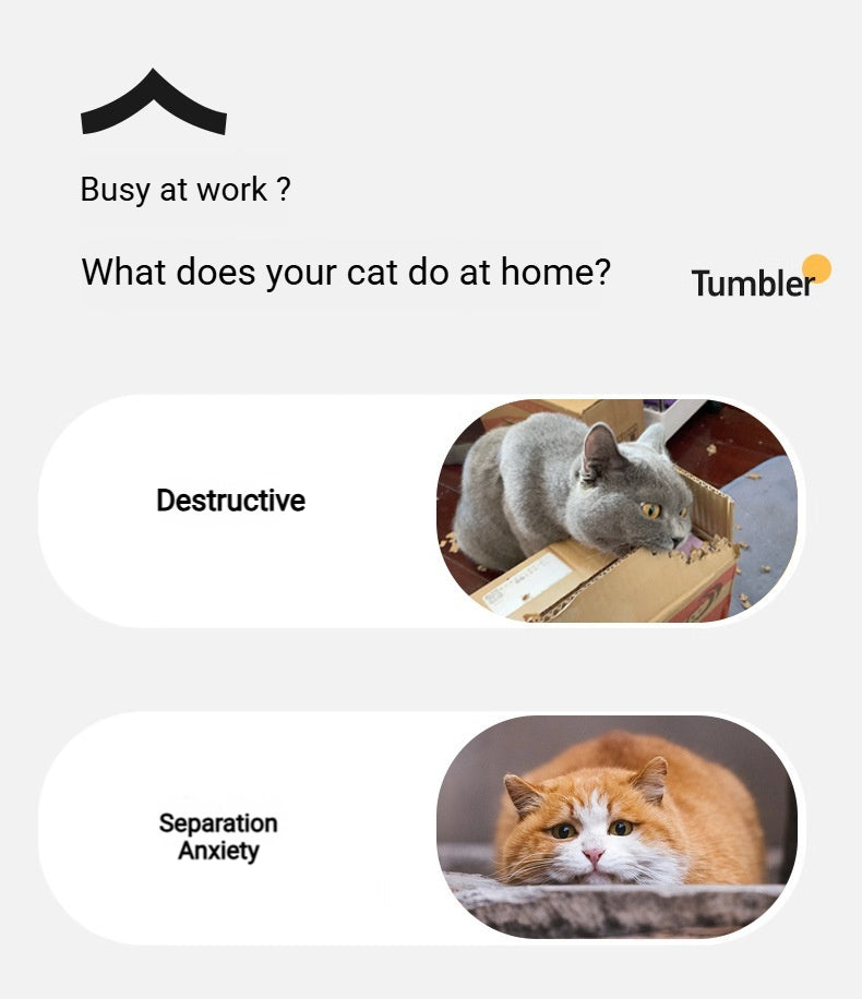 Fluffy Smart Teaser Ball with Rope – The Ultimate Self-Entertainment Toy for Cats