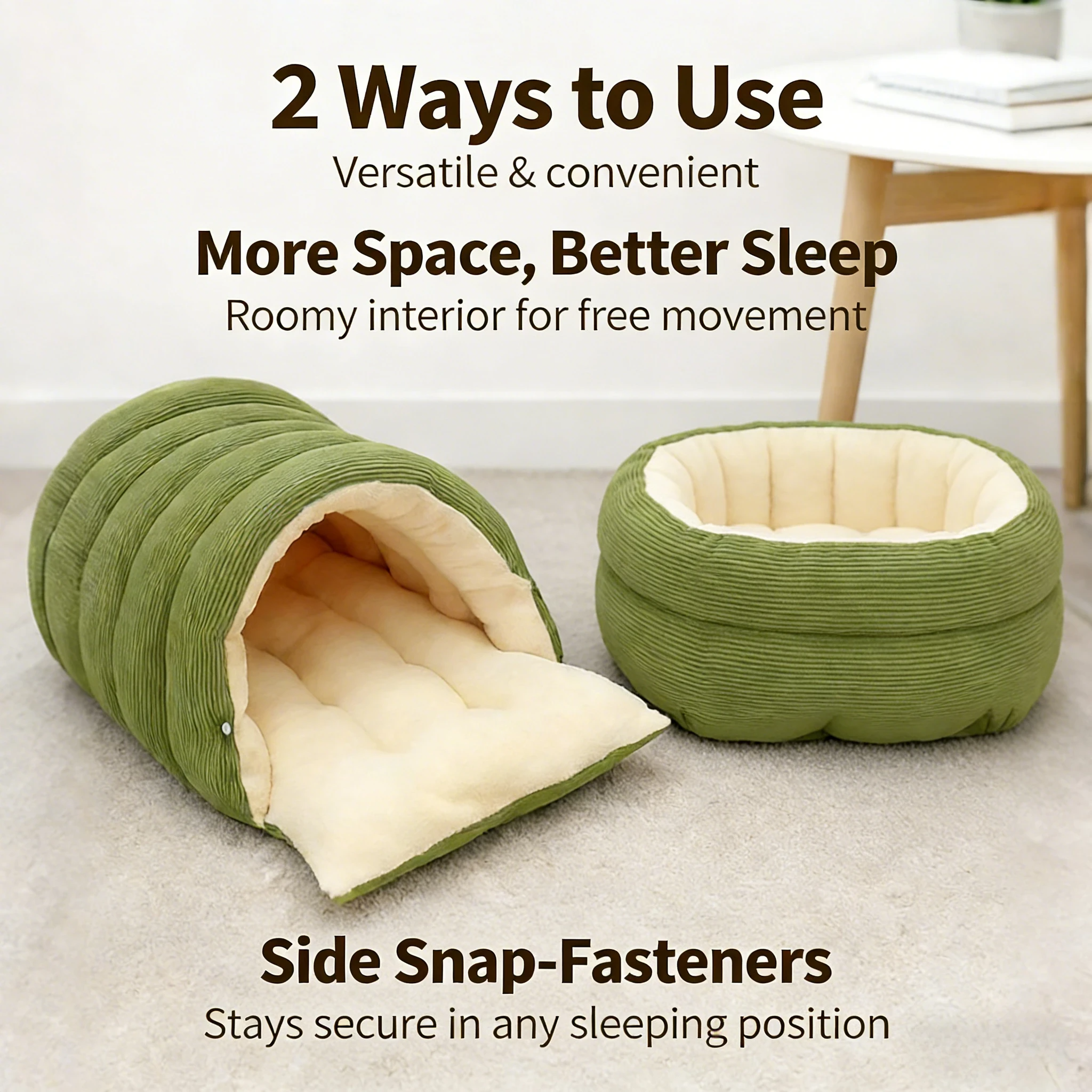 Cozy Winter Cat House - Semi-Enclosed Warm Pet Bed with Removable & Washable Cover