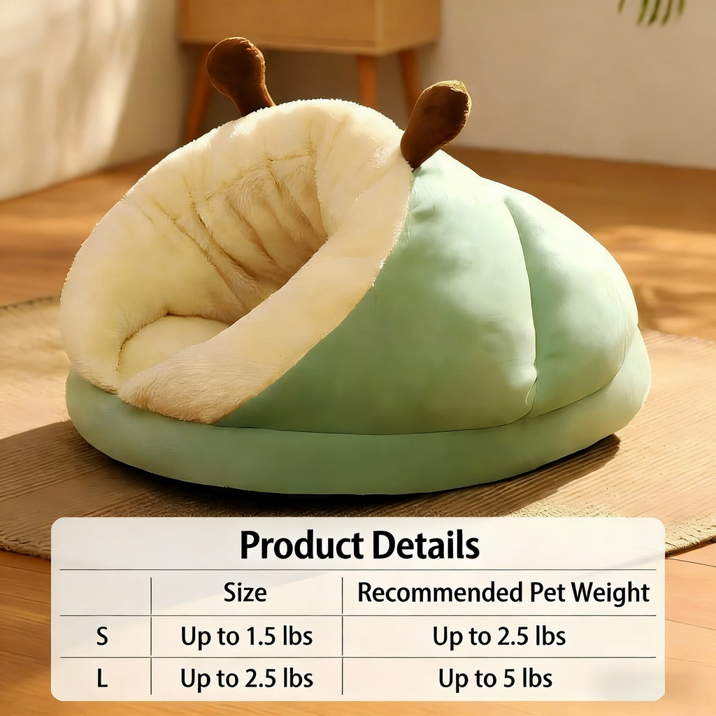 Soft & Cute Slipper Bed - Let your pet disappear into cloud-like, fleece-lined warmth all winter long